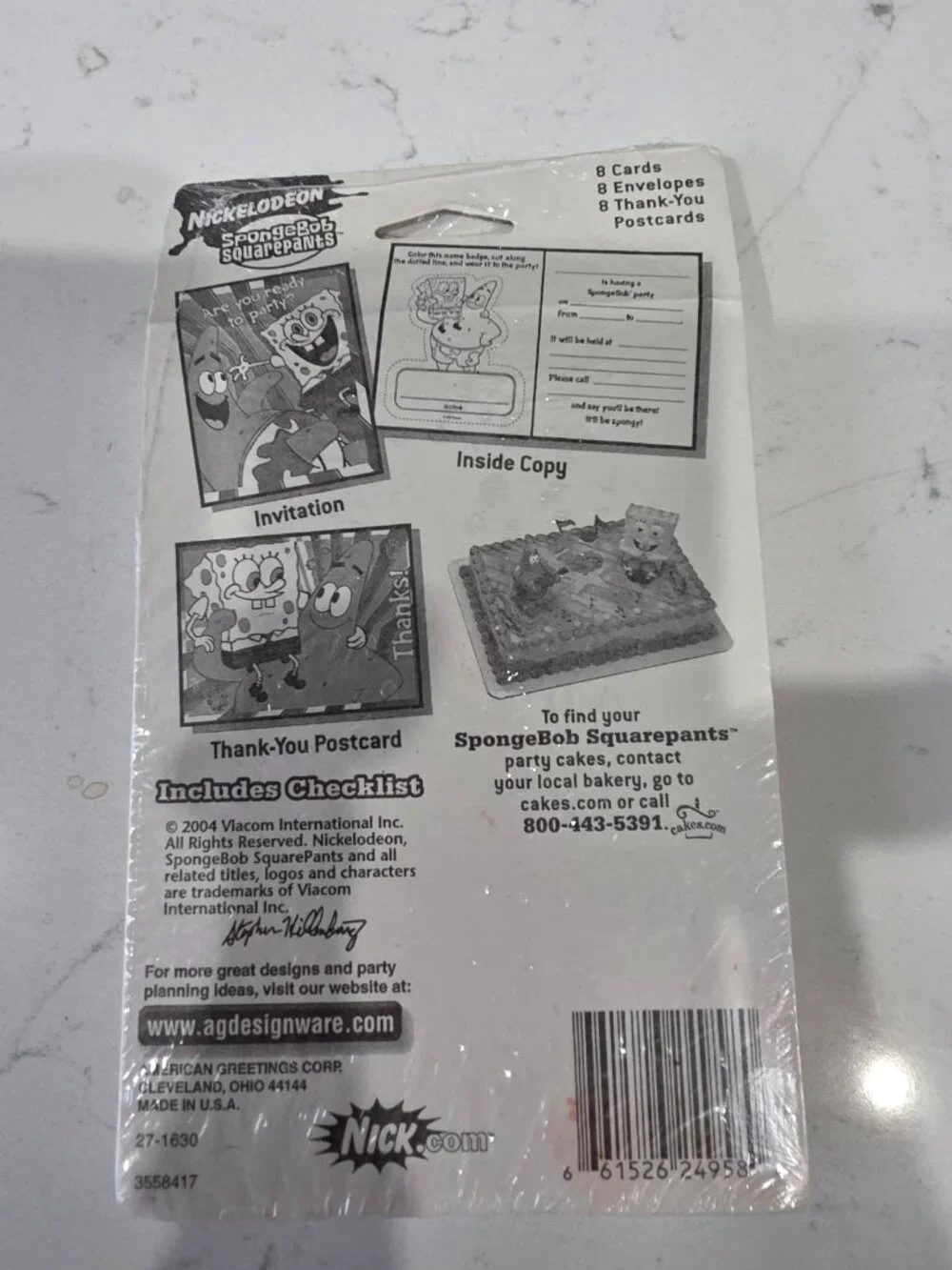 Vintage 2004 SpongeBob SquarePants Party Invitations 8 Ct Sealed Nickelodeon